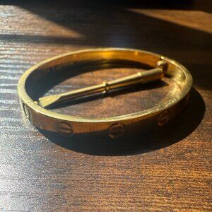 COPY Screw Cuff Love Bracelet Gold Plated Luxury Anniversary Gift